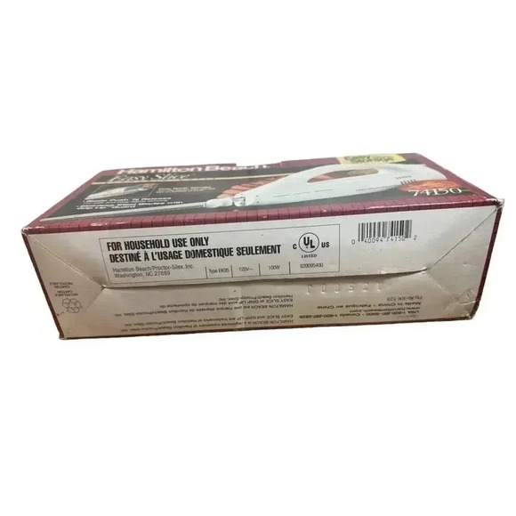 Hamilton Beach Easy Slice Electric Knife‎ #74150 with box INSTRUCTIONS - Picture 4 of 5